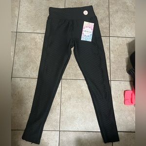 Black slim leggings size medium